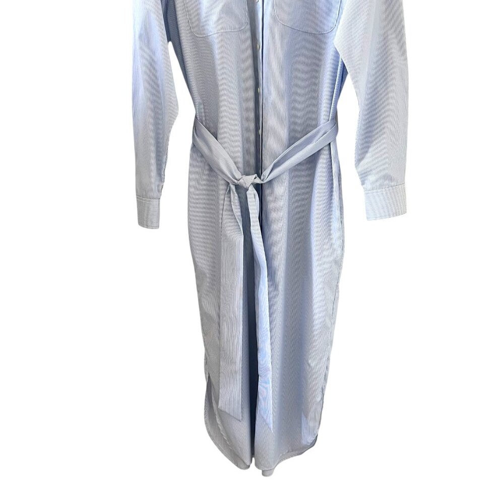 Ralph Lauren Black Label Striped Cotton Broadcloth Shirtdress Size 14 - Picture 8 of 16